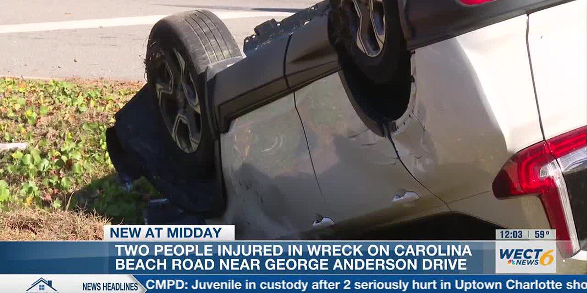 Crews respond to collision on Carolina Beach Road involving overturned vehicle