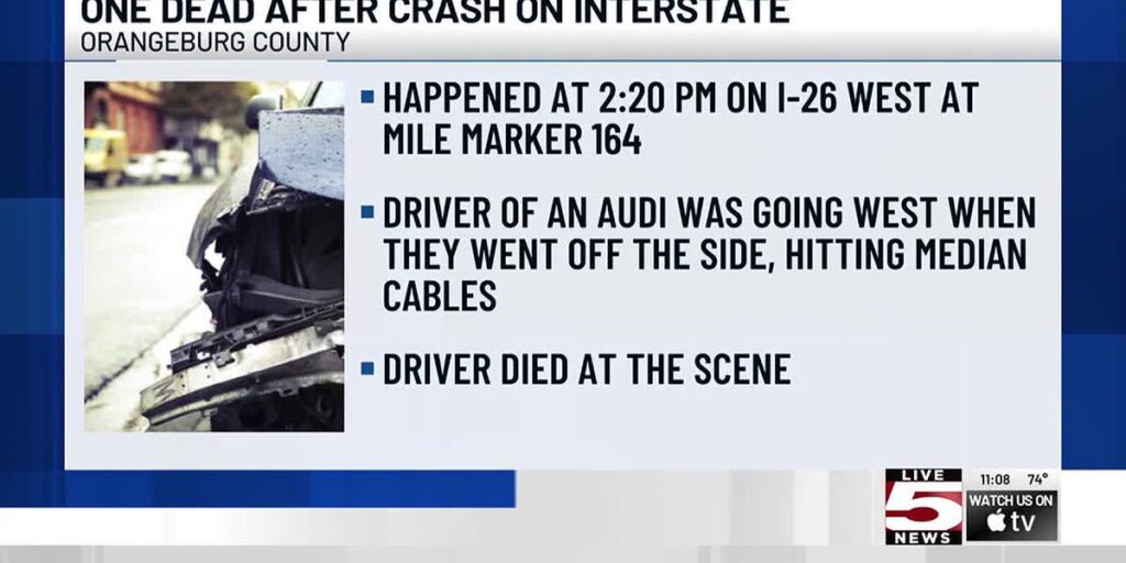 VIDEO: Troopers investigate deadly Orangeburg County single-vehicle collision