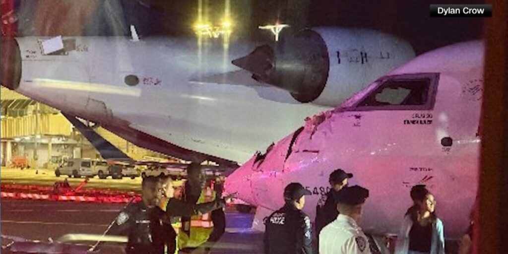 Plane from Charlotte involved in taxiway collision at New York City airport