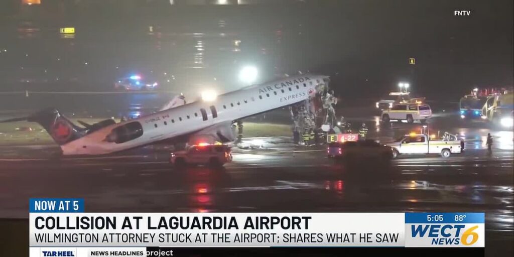 Wilmington attorney stranded after collision at LaGuardia Airport