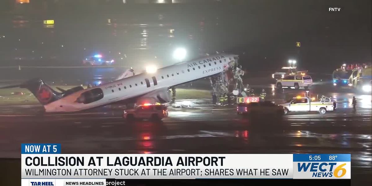 Wilmington attorney stranded after collision at LaGuardia Airport